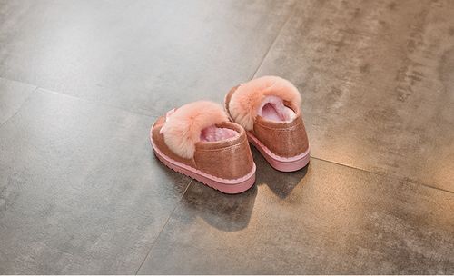 儿童品牌童鞋冬季绒毛保暖童棉鞋手工上线女童加绒加厚包子鞋批发